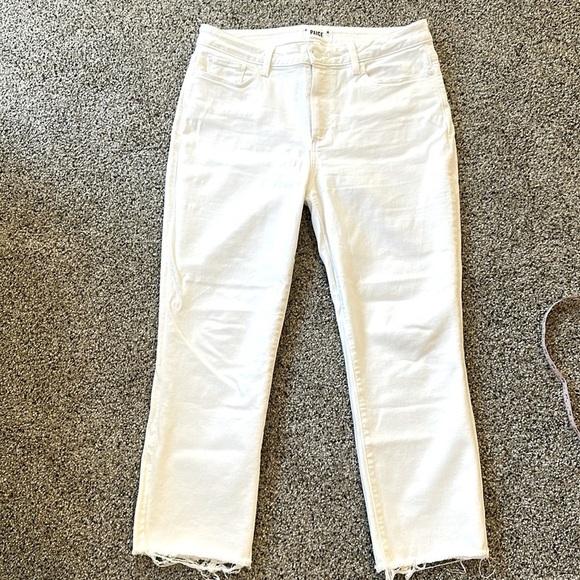 PAIGE Cindy Crop white Stretch Jeans, Size 31 Petite, Like New Condition - Picture 3 of 12